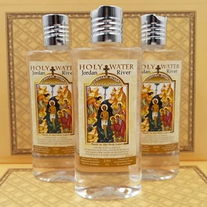 3 botellas de agua bendita bendita del sitio de bautismo de Jesús del río Jordán 250 ml - Imagen 1 de 3