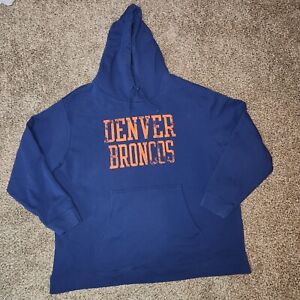 Denver Broncos Pro Line Fanatics Cotton Blend Navy Orange Hoodie 4XL