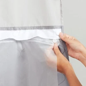 Hookless It's A Snap! Plastic PEVA Snap-In Replacement Shower Curtain Liner for - Picture 1 of 1