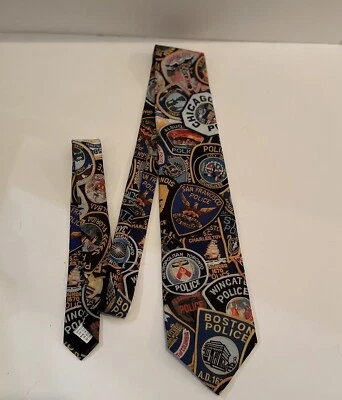 Corbata vintage 1995 Ralph Marlin oficial de policía estatal parches corbata para hombre Foto 1 de 4