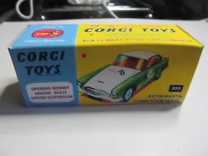 REPRO CORGI ASTON MARTIN COMPETITION No 309 BOX ONLY - Picture 1 of 2