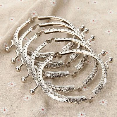 5/10/20 piezas Bronce/Plata Retro Flor Metal Marco Cartera Bolso Hacer Accesorio Foto 1 de 4