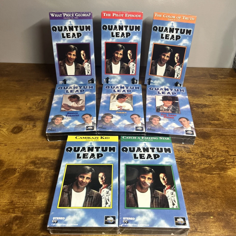 Quantum Leap VHS Bundle (8 VHS Tapes, 1993) TV Series- All MCA Watermark Sealed - Image 1 of 4