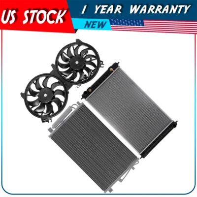 Kit de ventilador de refrigeração para radiador condensador CA para 2007 2008 2009-2016 Nissan Altima - Imagem 1 de 4