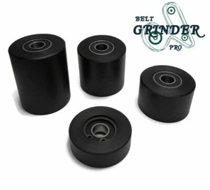  1.6" Diameter Black Nylon Roller Wheel Bearing Sliding Wheel Flat Belt Idler  - Picture 1 of 15