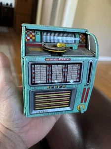 Banco de litografía Haji Japón Toy Record Jukebox Select O-Matic de colección de los años 50 - Imagen 1 de 6