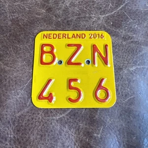 2016 NIEDERLANDE Moped 🏍️ Kennzeichen # BZN 456 Holland Roller Holländer 🇳🇱 - Bild 1 von 3