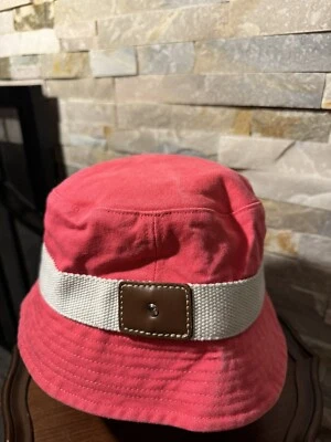 Sombrero de mujer M/L Gap Bucket/Boonie/Safari/Pescador en coral con acento de cinturón tostado Foto 1 de 4