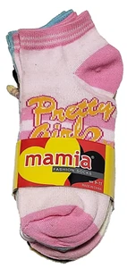 6 Pair Girls Socks Size 9-11 Crew Low Cut Quarter Kids Novelty Assorted Designs - Picture 1 of 1