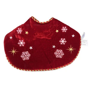 Build A Bear Workshop BABW Red Gold Snowflakes Winter Cape For Holiday Reindeer - Picture 1 of 6