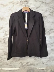 Tommy HIlfiger Womens Black Blazer One  Button Bon Sorbone New 109$ S #B10 - Picture 1 of 7