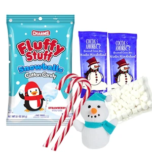 Snowman Gift Set Christmas Stocking Stuffer Snow Day Gift with Cotton Candy Snow - Picture 1 of 3