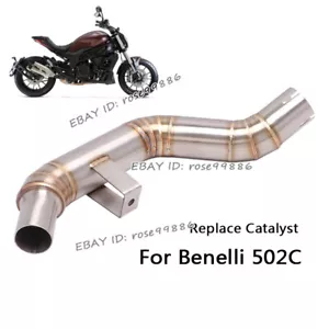 Sistema de escape sin cordones para Benelli 502C conectar tubo medio catalizador de reemplazo - Imagen 1 de 7