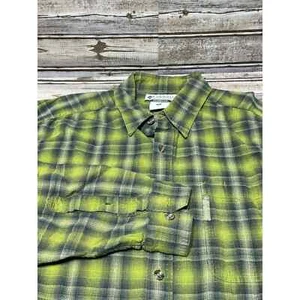 Columbia Hombre Manga Larga Con Botones Verde Azul Talla L - Imagen 1 de 5