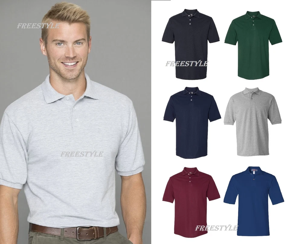 Jerzees Easy Care Double Mesh Ringspun Pique Sport Polo Tearaway T-Shirt 443M - Image 1 of 1