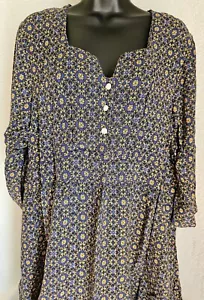 The Vermont Country Store Womens Dress Size XL X Large Multicolor Floral - Picture 1 of 24