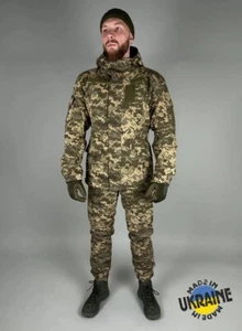 Ukrainian tactical suit Gorka insulated with fleece camouflage UA MM-14 Pixel - Picture 1 of 7
