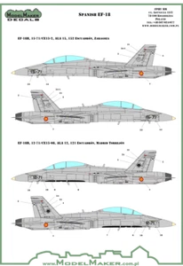 EF-18 SPANISH STANDARD MAKINGS+STENCILS - D48089 - decals - Zdjęcie 1 z 7