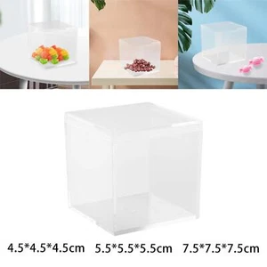 Plastic Transparent Gift Boxes for Cookie Cupcake Mini Desserts Wedding - Picture 1 of 18