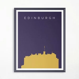 Edinburgh Edinburg Castle Travel Poster Minimalistic Advertising - Picture 1 of 2