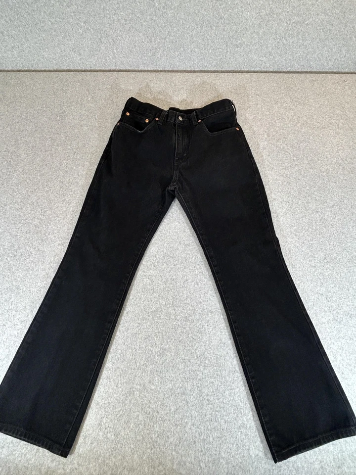 Pantalones de mezclilla Levis 517 Jeans para hombre 30x30 negros corte bota ropa de trabajo clásica occidental Foto 1 de 4