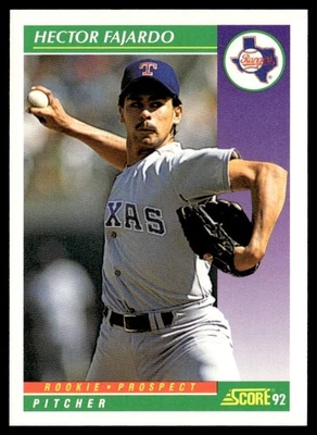 1992 Score Hector Fajardo Rookie Texas Rangers #842 - Image 1 of 2