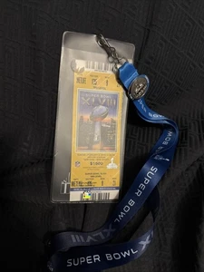 2014 Super Bowl XLIII. ticket stub With Pin And Lanyard - Picture 1 of 5