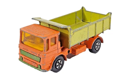 Camión volquete vintage Matchbox Super Kings K-4 Leyland naranja verde modelo sin caja Foto 1 de 4