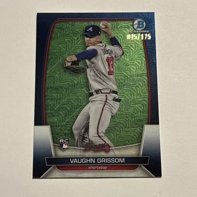 Vaughn Grissom 2023 Bowman Chrome Mega Box Navy Mojo Refractor Rookie /175  - Image 1 of 2