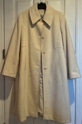 Abrigo Marvin Richards Mujer Talla 14 Shell/Beige, Lana con Forro de Cachemira Foto 1 de 4