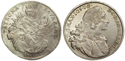 German States - Bavaria - 1 Thaler 1762 - Maximilian III Joseph, Silver, Quality - Image 1 of 3