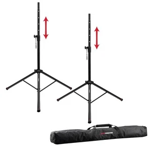 Standard Speaker Stand Set, Includes (2) Speaker Stands and Nylon Carry Bag, ... - Picture 1 of 9