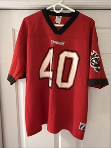 Vintage Tampa Bay Buccaneers NFL  Jersey Mike Alstott #40 Large Logo 7 - Picture 1 of 12