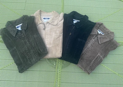 4 PARA HOMBRES GRANDES BAXTER PANA CREMALLERA FRONTAL CAMISA CHAQUETAS ABRIGOS NEGRO VERDE TOSTADO MARRÓN Foto 1 de 4