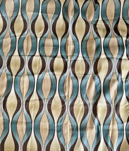 57.75 x 56.75" Length Barkcloth Fabric Has Curvy Design - Picture 1 of 3