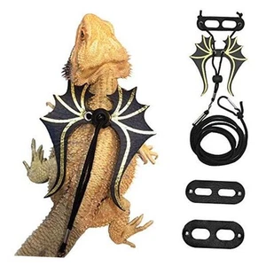 Bearded Dragon Lizard Leash Harness - 3 Size Pack Dinosaur Wing Lizard - Picture 1 of 7
