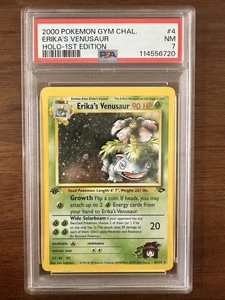Erika’s venusaur 1st Edition Holo PSA 7 2000 Pokemon Gym Challenge #4 - Picture 1 of 2