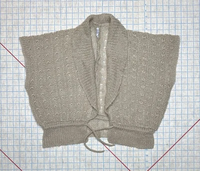 Chaqueta Bolero Hecha en Japón Chal Encogerse de hombros Abrigo Punto Red Cárdigan Capa Trabajo Abierto Foto 1 de 4