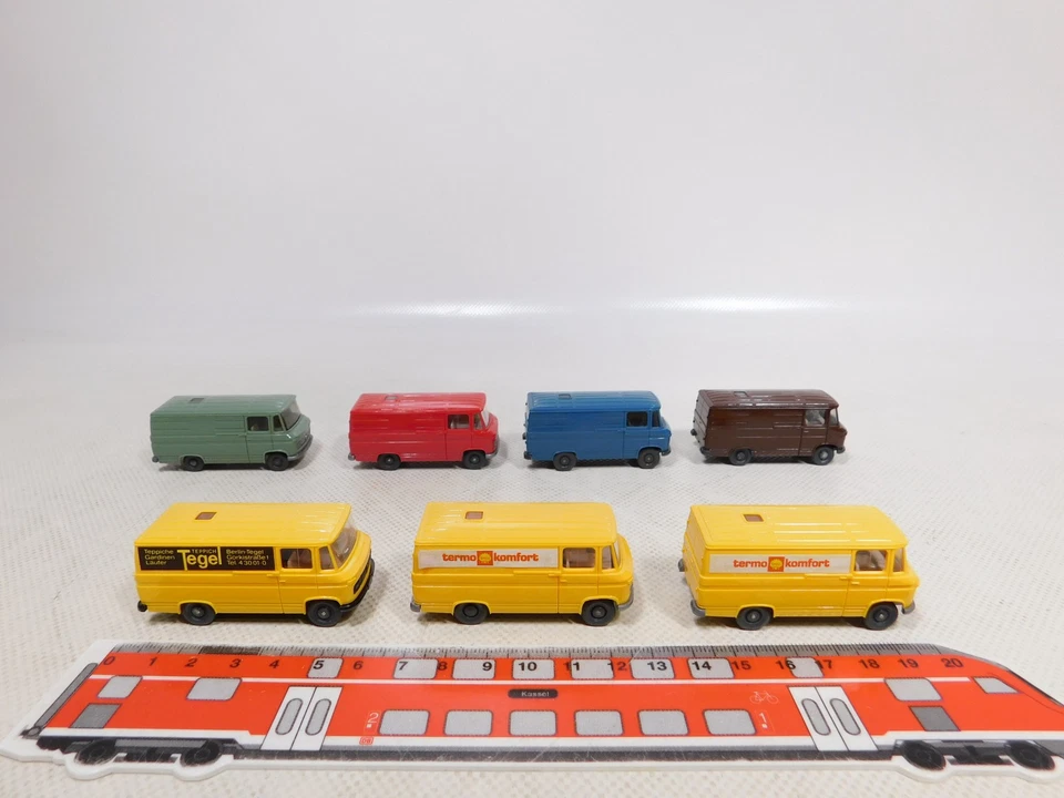 Wiking 1:87 H0 7x Furgone Mercedes MB 406 Shell Tegel ecc Sg / Mint # EG764-0,5 - Immagine 1 di 4