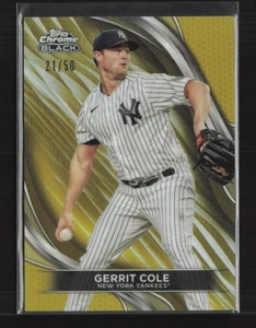 Gerrit Cole 2024 Topps Chrome Black Baseball Gold 21/50[dbi11 - Picture 1 of 2