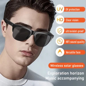 Smart Glasses Bluetooth-Audio Glasses Anti Blue-Light Stereo Music Call Headset - Picture 1 of 7