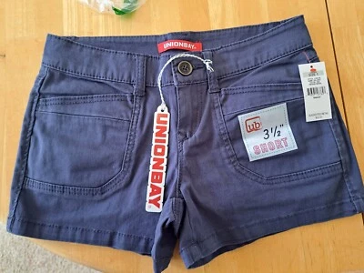 Pantalones Cortos Unionbay Delaney Vintage Azul Índigo Elastizados 3 1/2 Entrepierna Juniors Talla 1 Foto 1 de 2