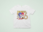 Camicia bio bambini Sonic the Hedgehog, coda e coccole compleanno personalizzata 