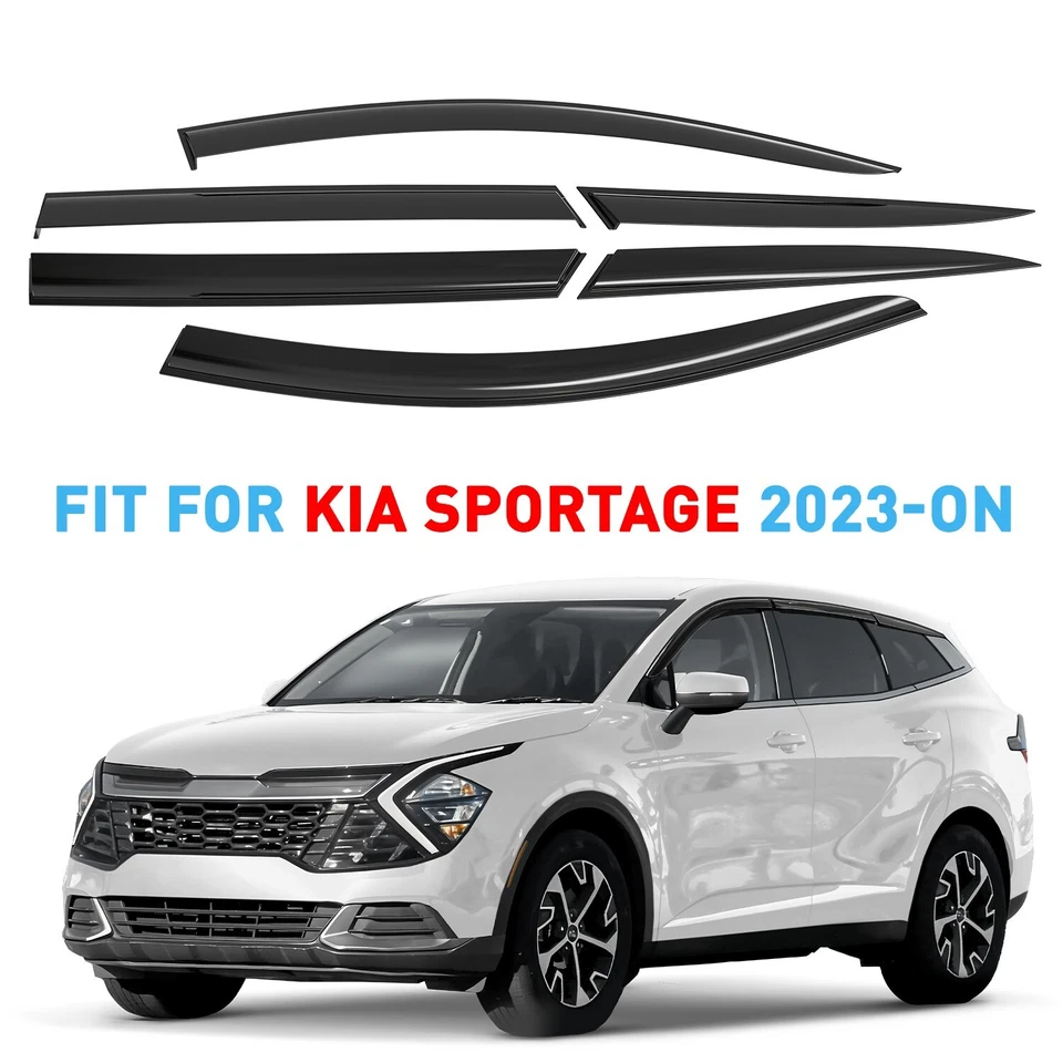 Protectores de lluvia viseras de ventilación pantalla para Kia Sportage 2023-2025 Foto 1 de 4