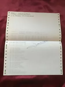 Autogramm LEONARDO ARAUJO-AC Mailand/Milan-NS BRASILIEN-Passagierliste 2001!!! - Bild 1 von 2