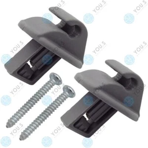 2 x YOU.S Original Pare-Soleil Support + Vis Gris Pour RENAULT Clio II III - Picture 1 of 4