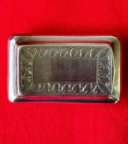 STERLING SNUFF BOX, THOMAS FREEMAN, BIRMINGHAM, 1825 Cover