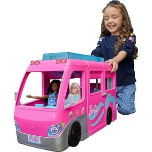 Barbie Doll DreamCamper Van Playset w/Pets Pool Slide 60 Accessories Toy Play - Picture 1 of 24