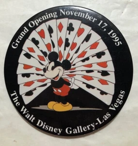 Walt Disney Gallery - Las Vegas Grand Opening Nov, 17, 1995 Mickey Button Pin (C - Picture 1 of 3