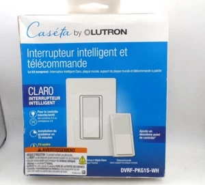 CLARO DVRF-PKG1S-WH SMART ROCKER SWITCH 3-WAY KIT, W/REMOTE 5A/NEUTRAL REQ. NEW! - Picture 1 of 3